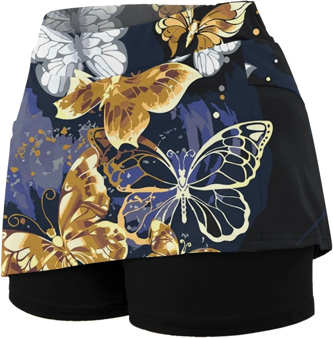 Skorts for Women Dressy Casual Summer High Waist Plus Size Skirt with Shorts Athletic Tummy Control Tennis Skirts Yoga Skort