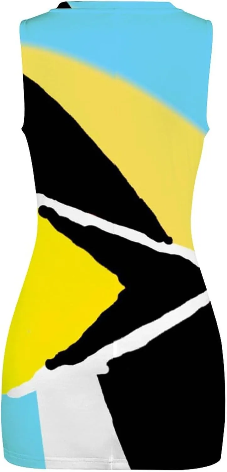 Slim Wrap Hip Skirt for Women Jamaican Flag Maxi Dresses Summer Sexy Long Dresses for Girls