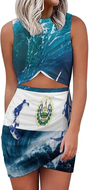 Slim Wrap Hip Skirt for Women Jamaican Flag Maxi Dresses Summer Sexy Long Dresses for Girls