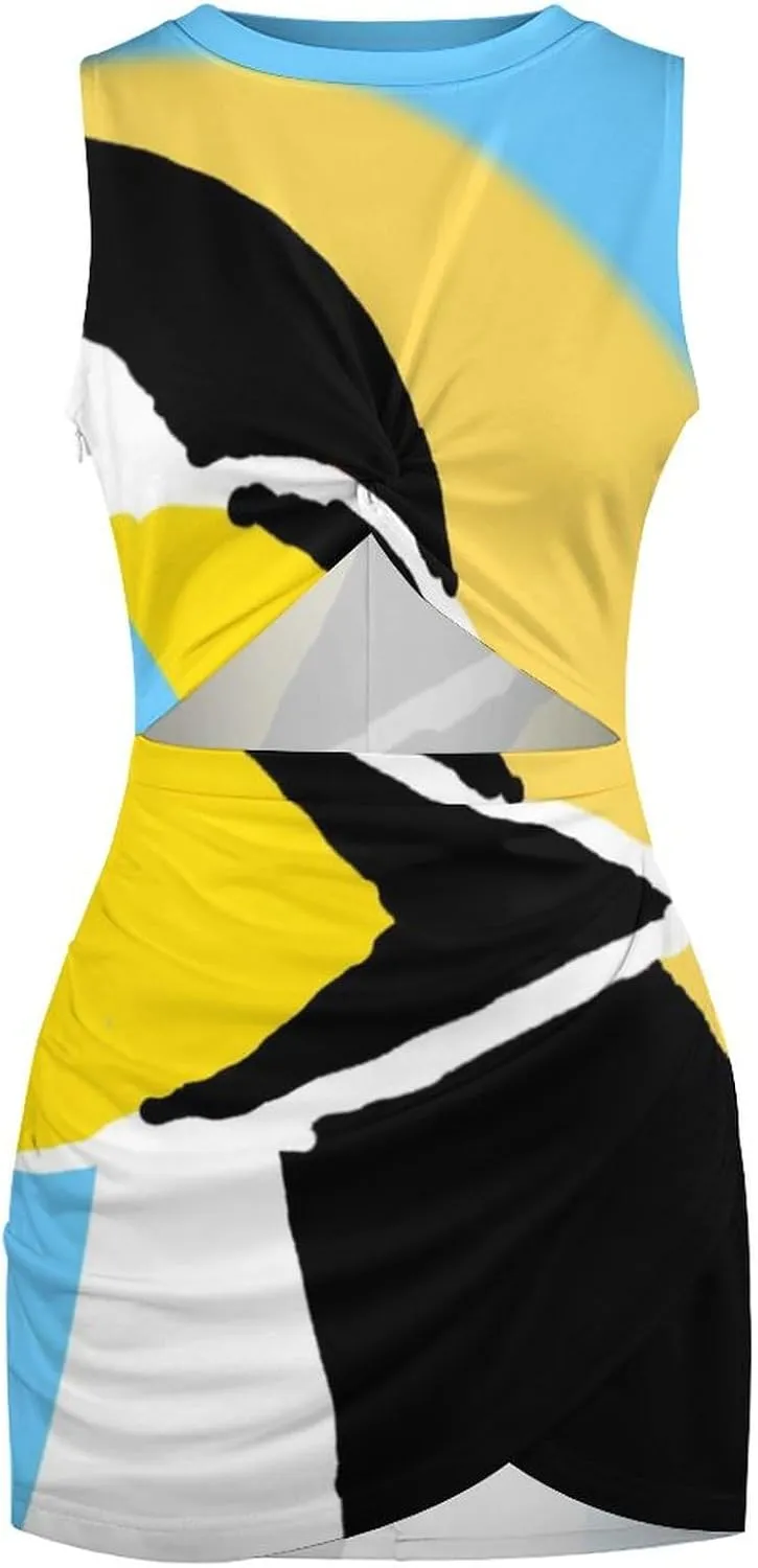 Slim Wrap Hip Skirt for Women Jamaican Flag Maxi Dresses Summer Sexy Long Dresses for Girls