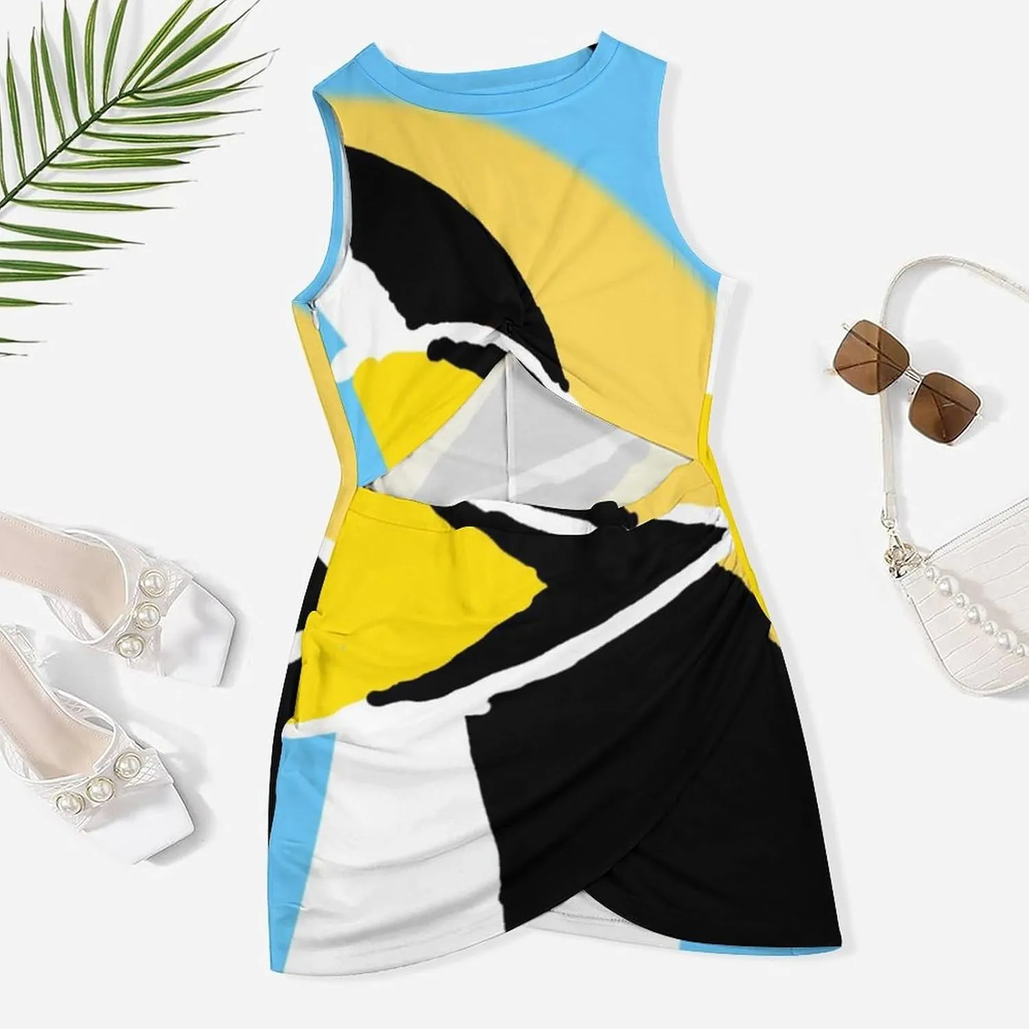 Slim Wrap Hip Skirt for Women Jamaican Flag Maxi Dresses Summer Sexy Long Dresses for Girls