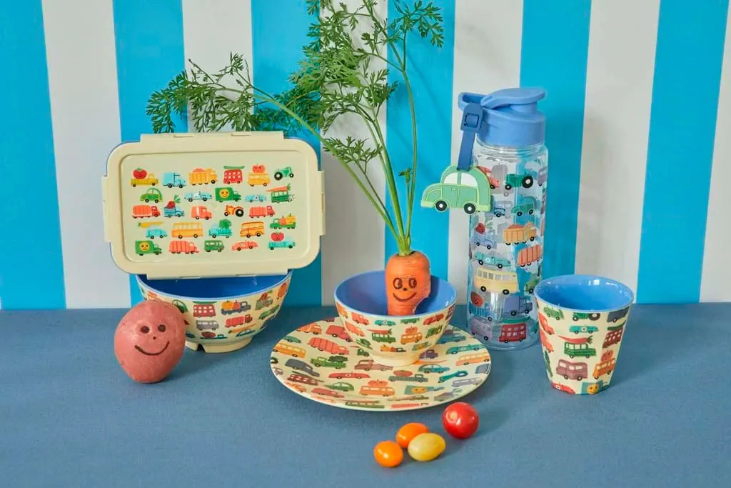 Small Bowl in Happy Cars Print