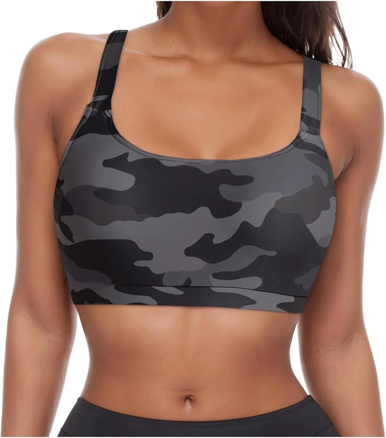 Sports Bras for Women Full Coverage Bikini Tops Bathing Suits Padded Swim Crop Tops No Bottoms Swimwear Tankini Top