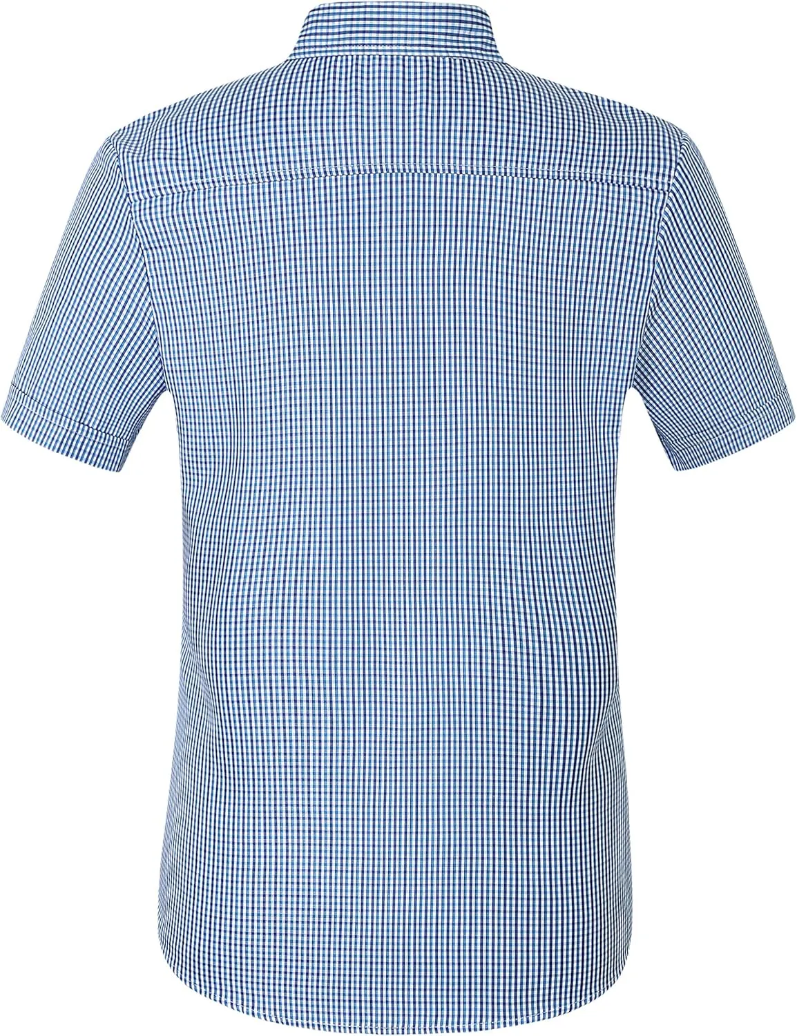 SSLR Mens Short Sleeve Button Down Shirts Casual Striped Plaid Shirts Dress Shirts for Men