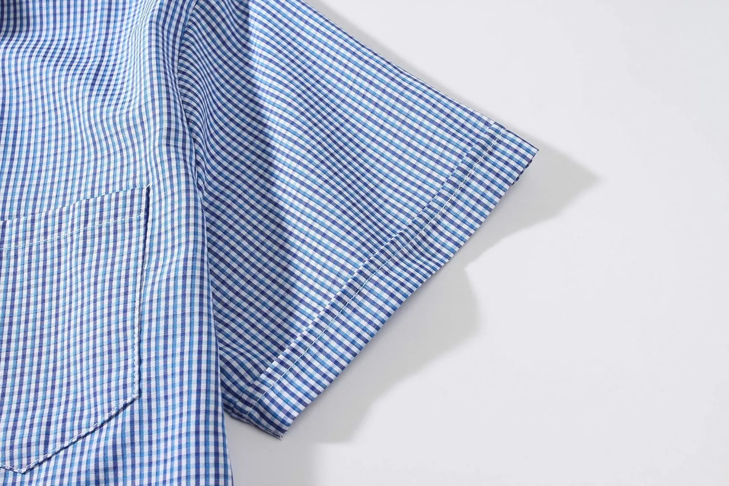 SSLR Mens Short Sleeve Button Down Shirts Casual Striped Plaid Shirts Dress Shirts for Men