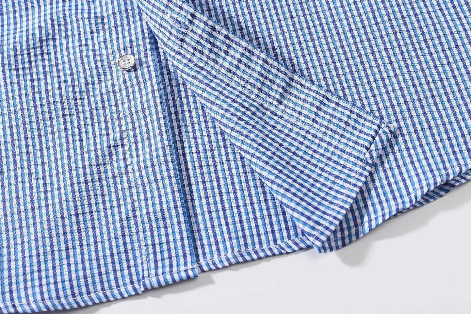 SSLR Mens Short Sleeve Button Down Shirts Casual Striped Plaid Shirts Dress Shirts for Men