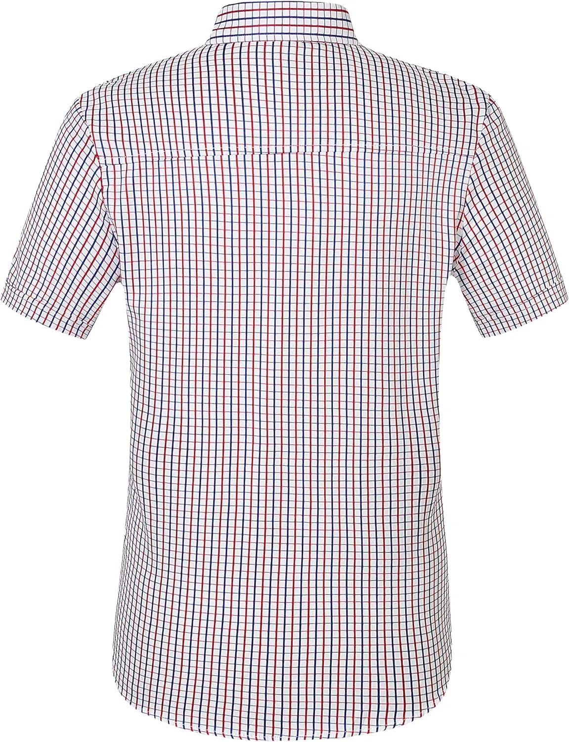 SSLR Mens Short Sleeve Button Down Shirts Casual Striped Plaid Shirts Dress Shirts for Men