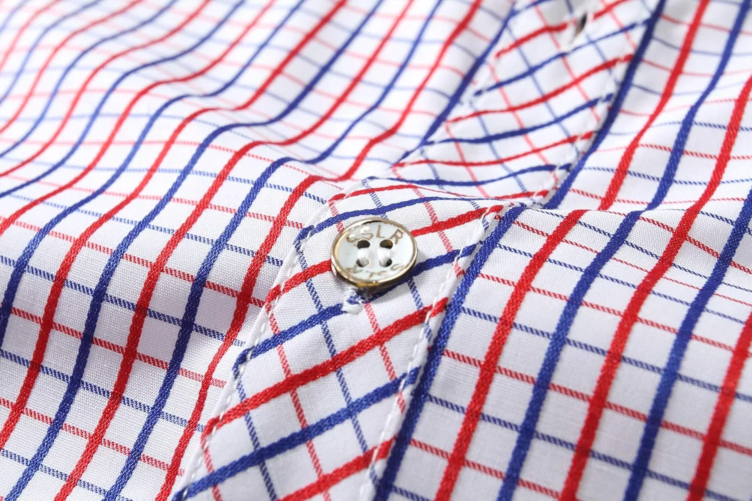 SSLR Mens Short Sleeve Button Down Shirts Casual Striped Plaid Shirts Dress Shirts for Men