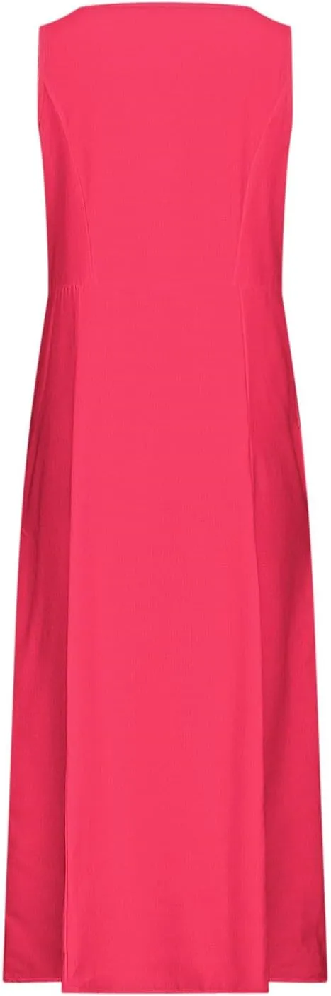 Summer Dresses for Women Cotton Linen Sleeveless Maxi Dress Casual Plus Size Long Length Beach Dress with Pockets