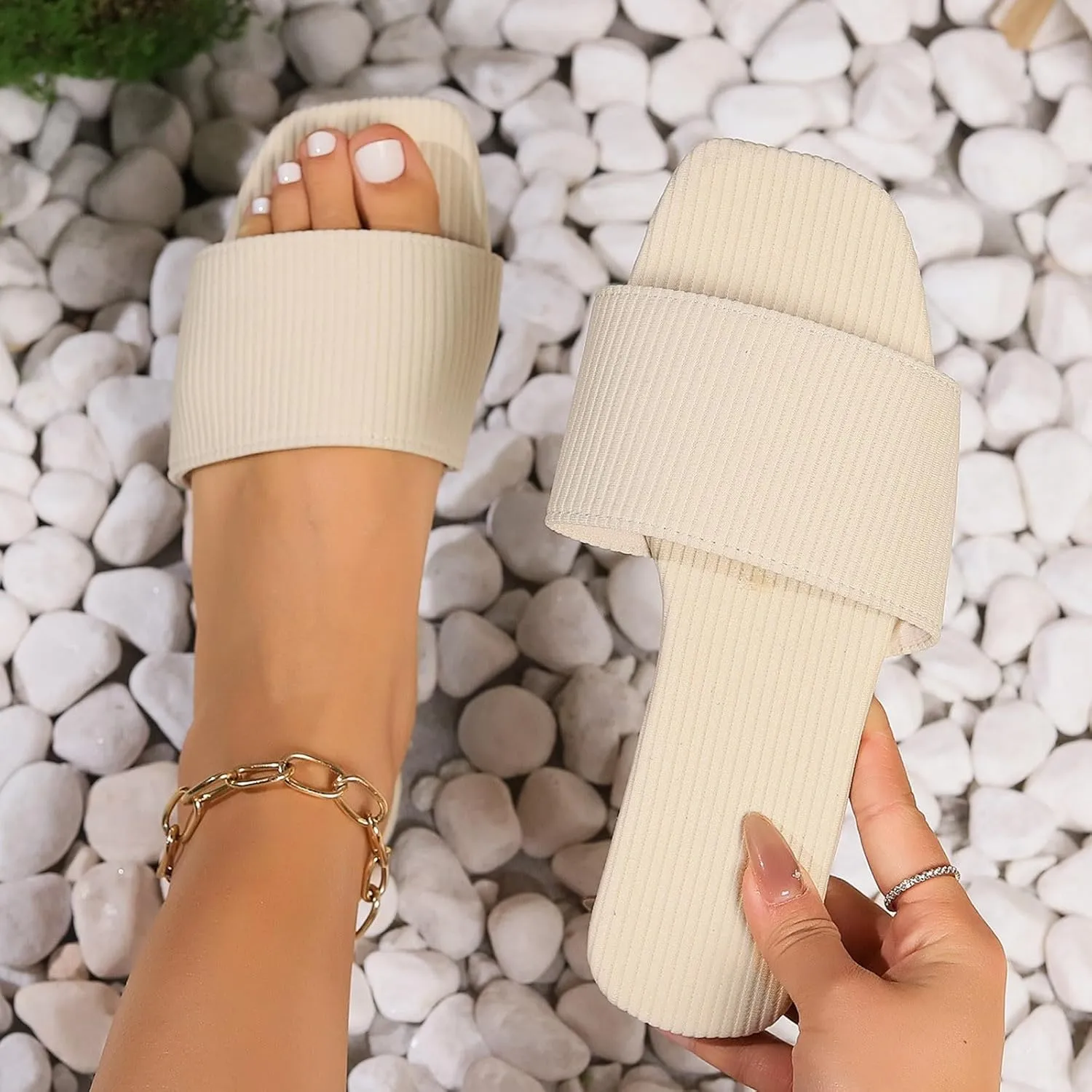 Summer Sandals Home Indoor Slippers Simple Ladies Slippers Casual Shoes Summer Sandals for Women Wedge Heels