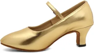 SWDZM Ballroom Dance Shoes Women Low Heel Closed Toe Latin Salsa Tango Character Dancing Shoes