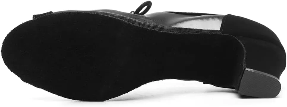 SWDZM Womens Latin Dance Shoes Lace up Ballroom Salsa Tango Dance Practice Shoes,Model L595