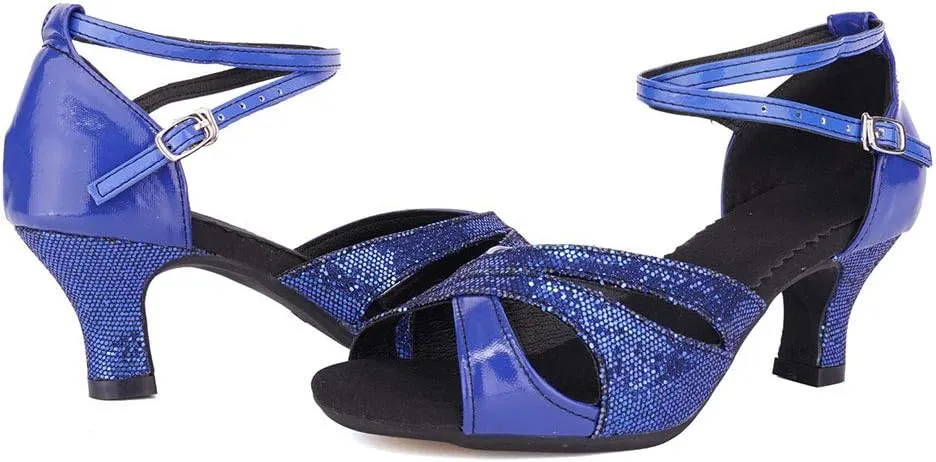 SWDZM Women's Standard Latin Dance Shoes Tango Salsa Professional Ballroom Performance Practice Dance Shoes,Model-DY05