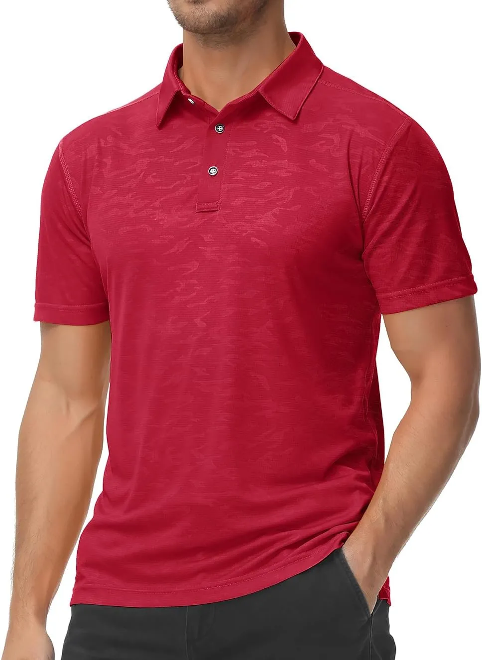 SWISSWELL Men's Polo Shirts Short Sleeve Performance Cationic Golf Shirts Collared Athletic Shirts