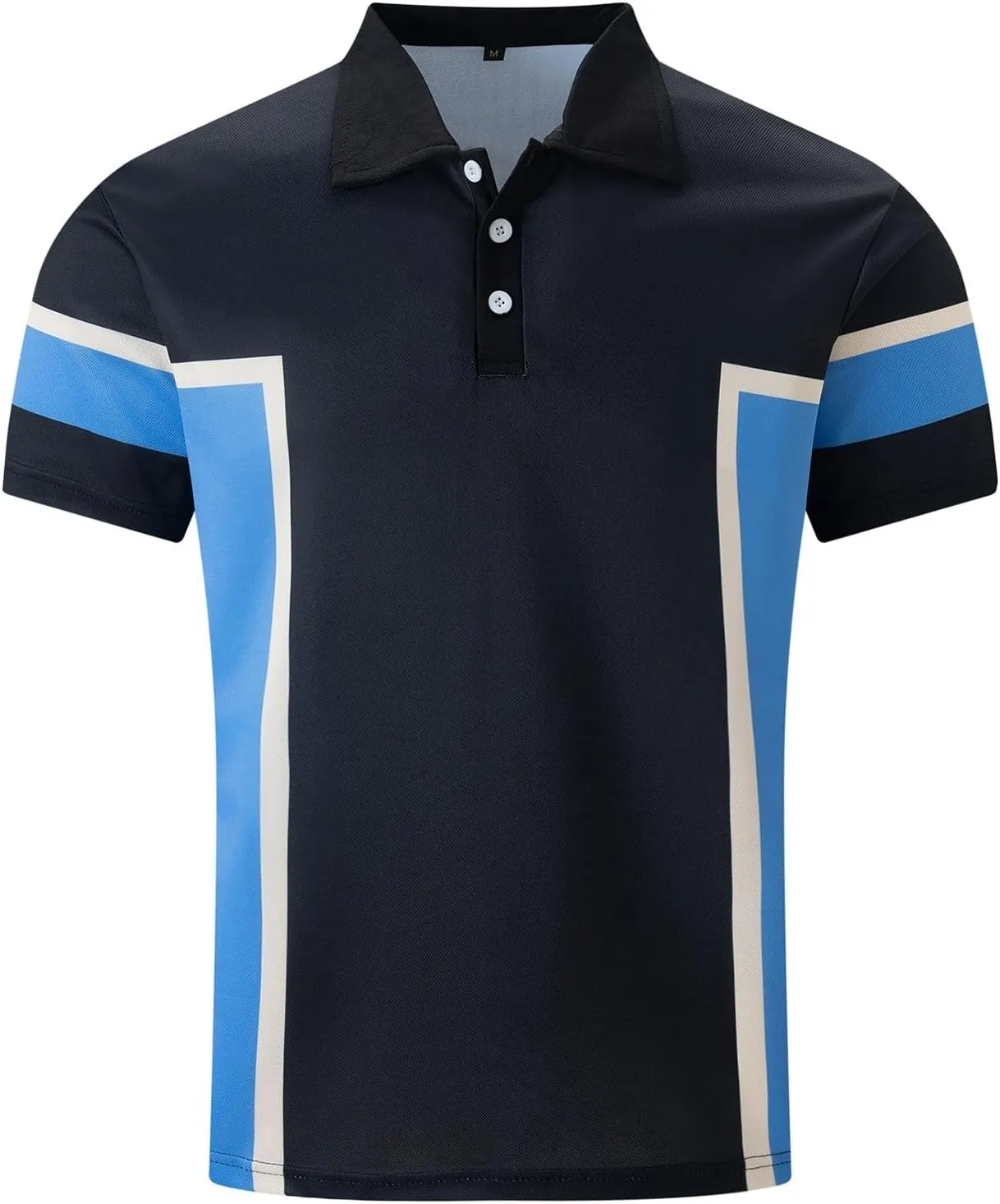 T Shirts for Man Lapel Thousands of Bird Grid Pockets Casual Top T Shirt Mens Golf Shirts Casual Classic Lightweight
