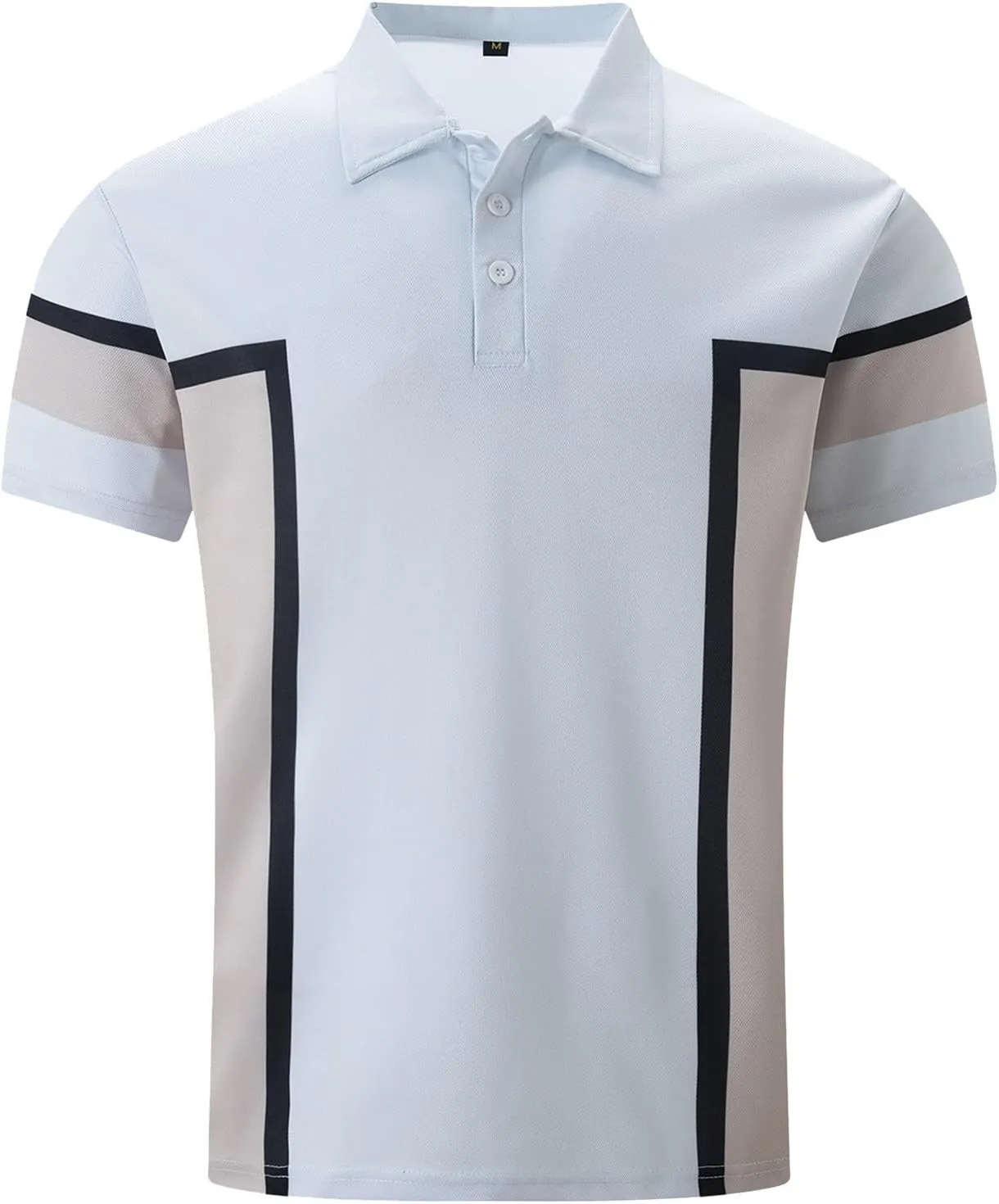 T Shirts for Man Lapel Thousands of Bird Grid Pockets Casual Top T Shirt Mens Golf Shirts Casual Classic Lightweight