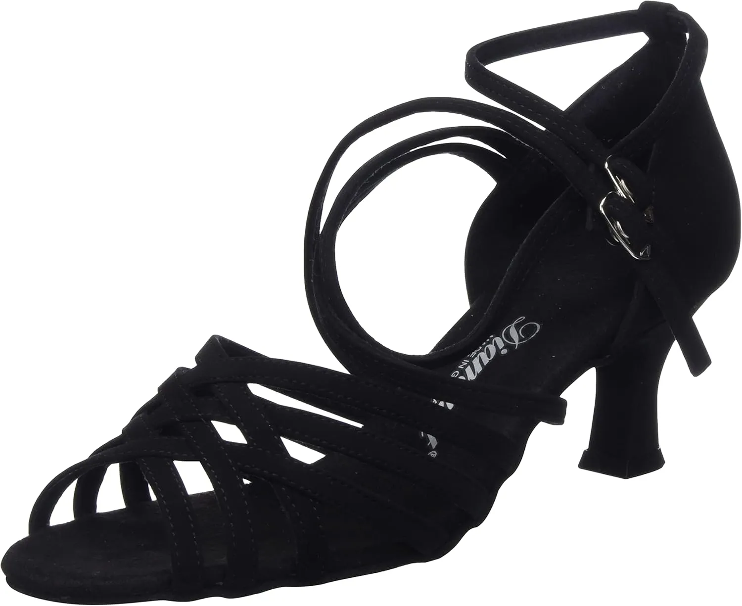 TANZSCHUHMANUFAKTUR Women's Standard & Latin Dance Shoe, Black, 7