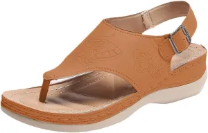Thong Sandals for Women Orthopedic Flip Flops T Strap Non Slip Vintage Sandals Dressy Summer Flat Sandal Outdoor Walking Comfortable Beach Shoes Breathable Lightweight Flats 2025 Fashion
