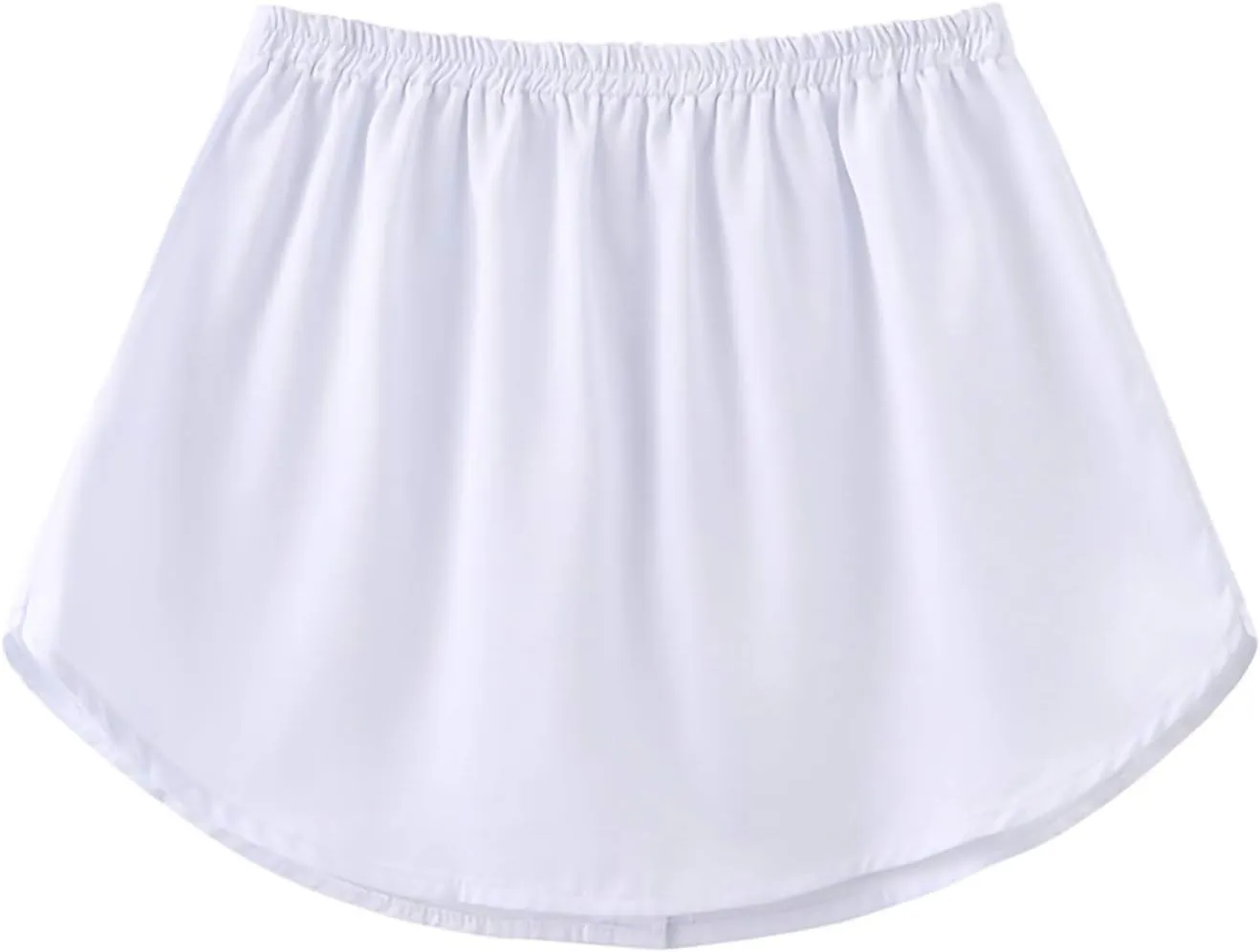 Tiered Size Women's Slip Half Skirt Layered Sheer Stripe Printing Extender Plus Skirt Skirt Plaid (White, XL)