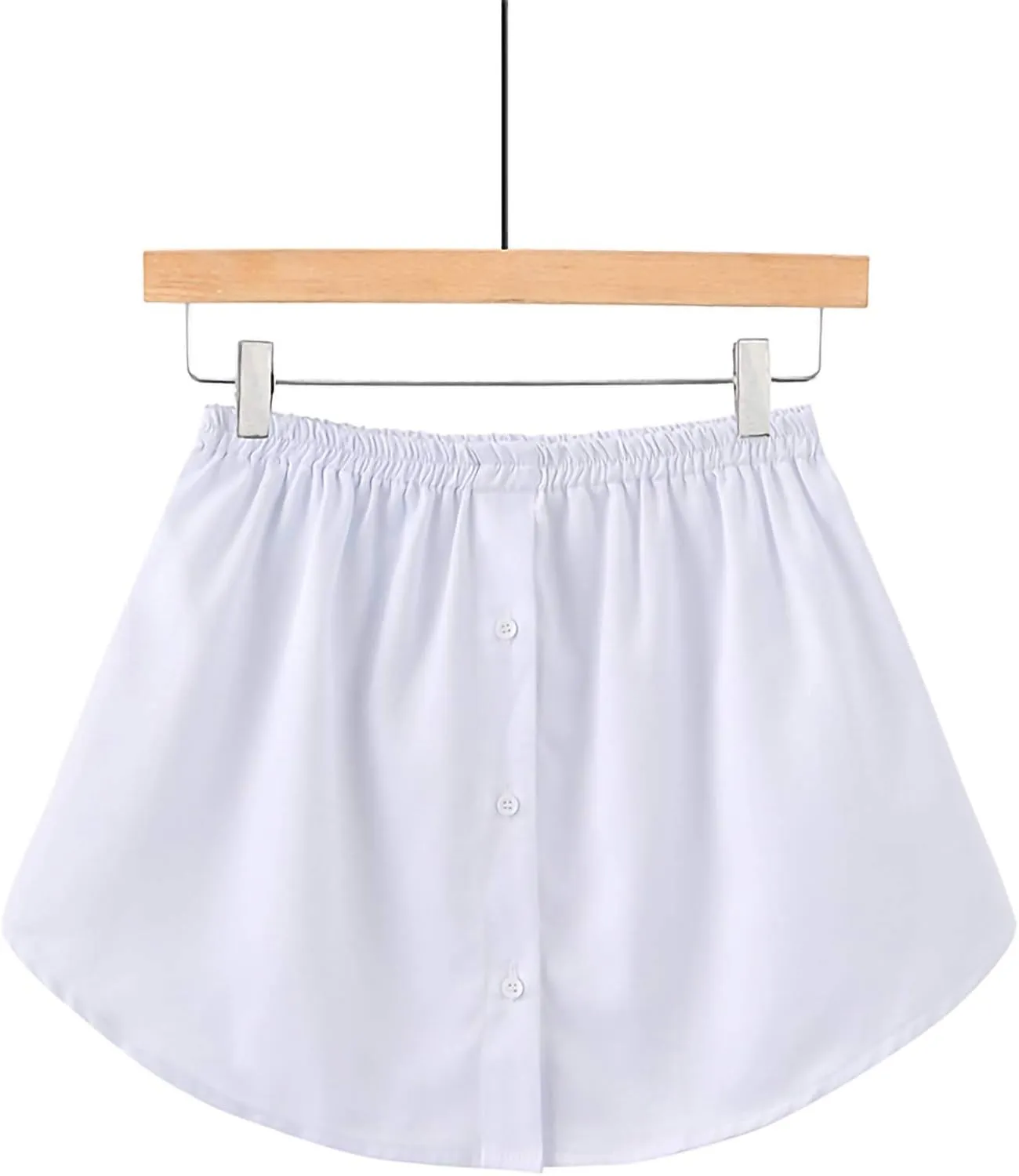 Tiered Size Women's Slip Half Skirt Layered Sheer Stripe Printing Extender Plus Skirt Skirt Plaid (White, XL)