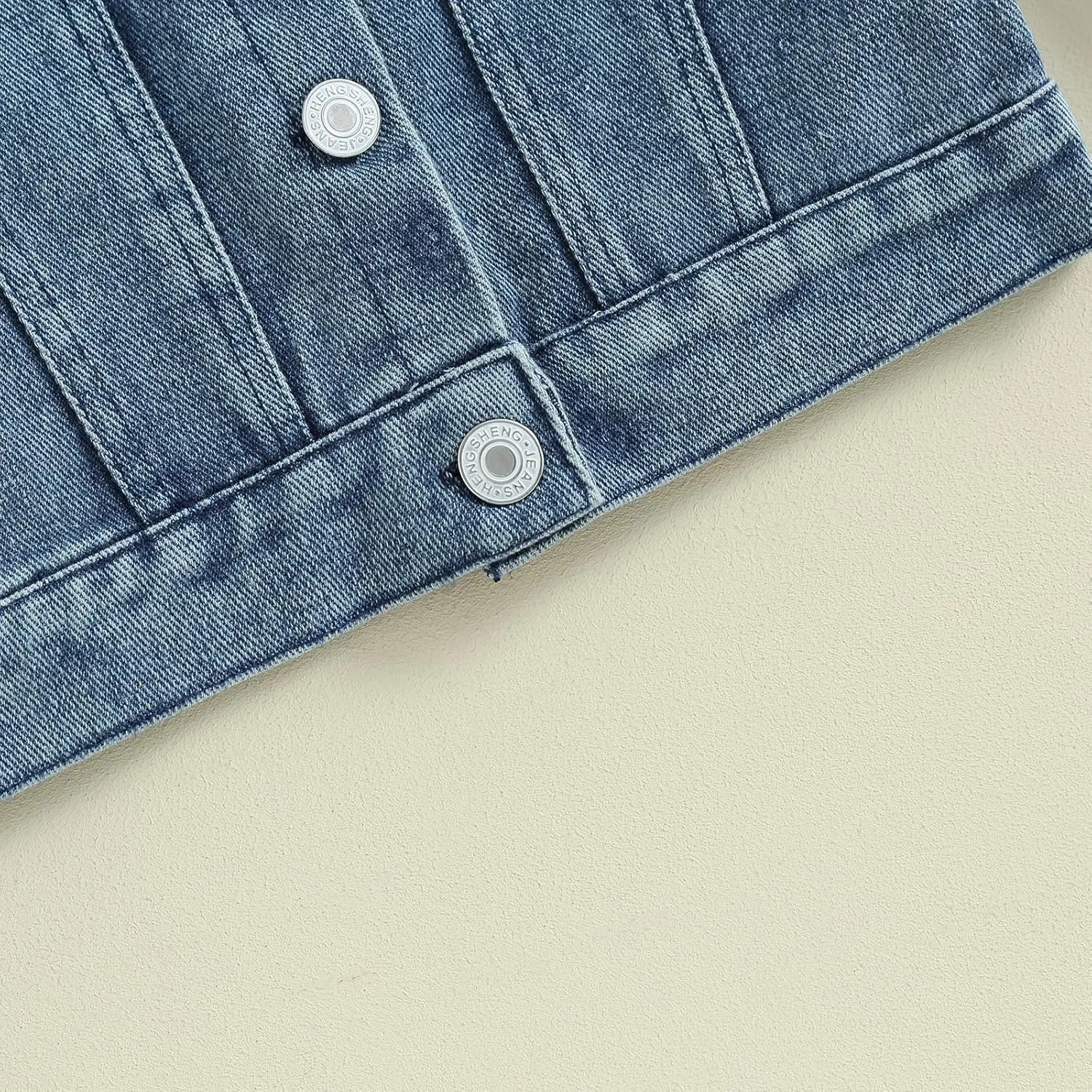 Toddler Baby Girls Denim Jacket Big Lil Sis Matching Set Kids Basic Button Down Denim Jackets Coat Outwear