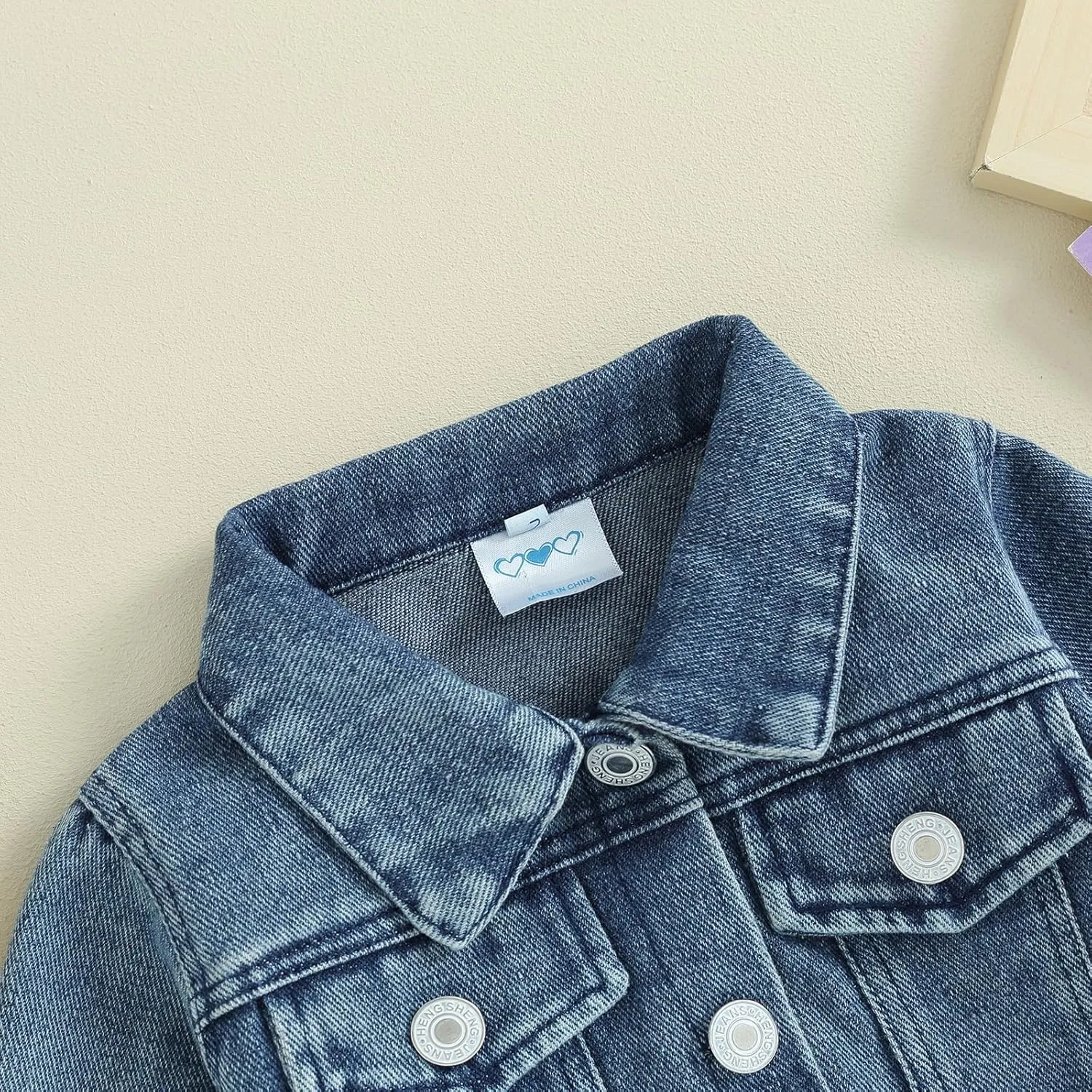 Toddler Baby Girls Denim Jacket Big Lil Sis Matching Set Kids Basic Button Down Denim Jackets Coat Outwear