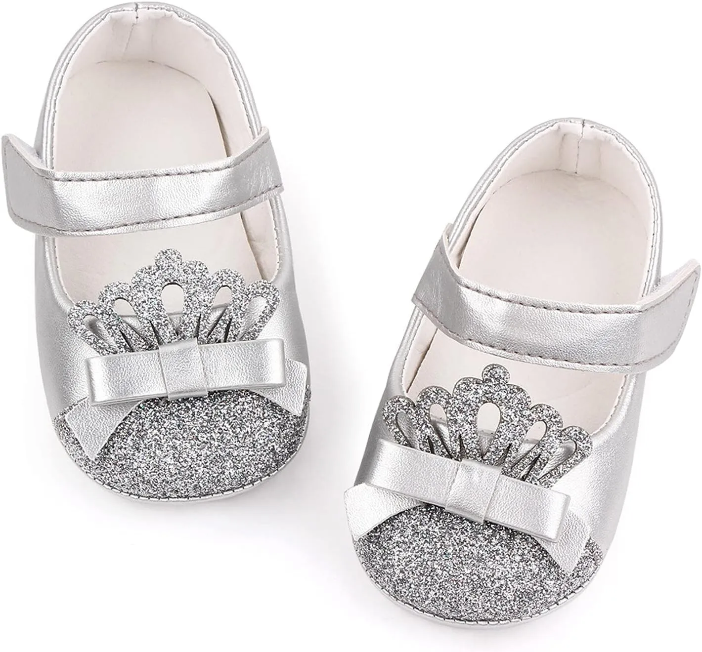 Toddler Girl Dress Shoes Princess Walking Leather Soft Shoe Shoe Toddler First Kids Crown Girls 18 Month Boy