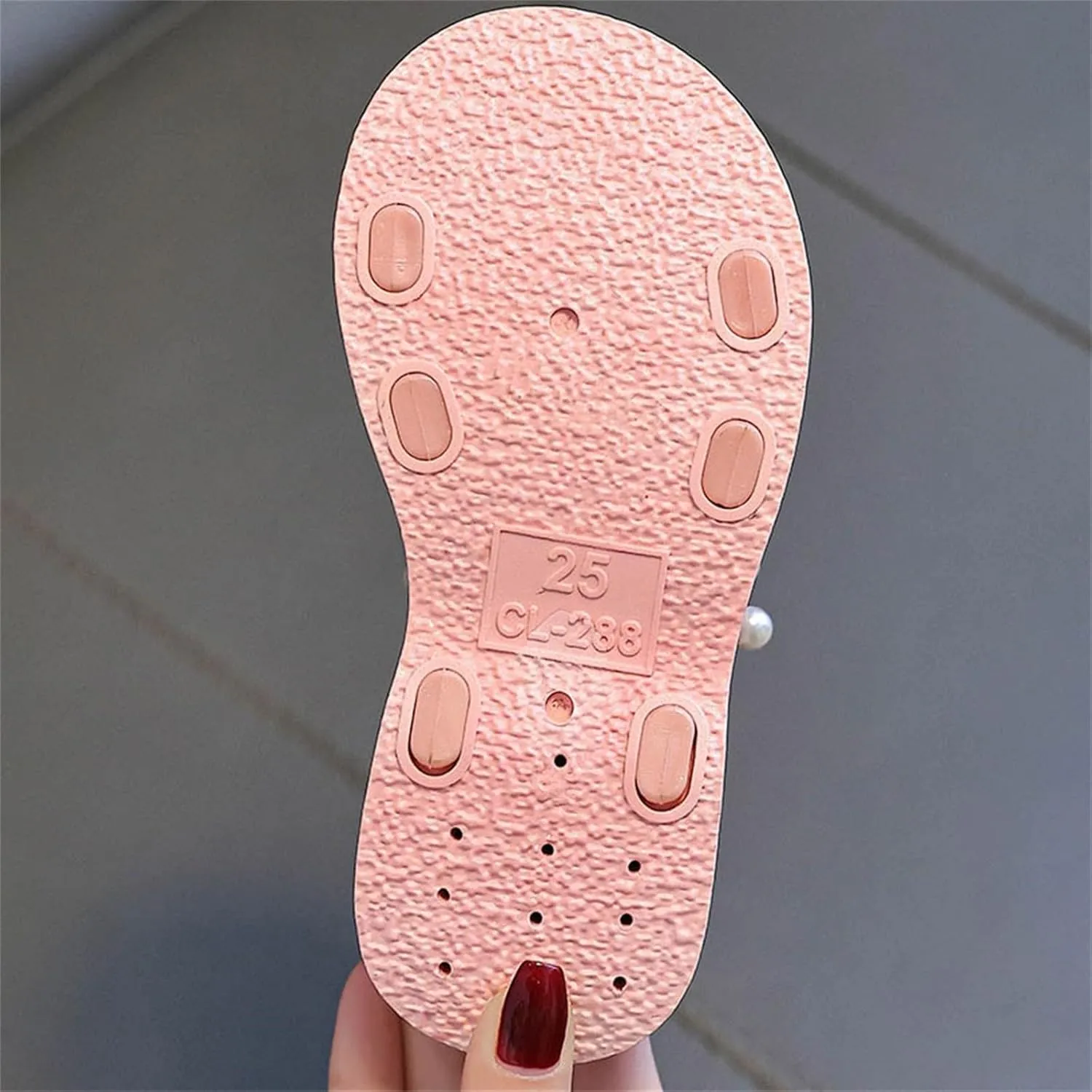 Toddler Girls Sandals Slippers Glitter Pearls Bow Square Toe Sandals Girls Summer Slide Sandal with Backstrap