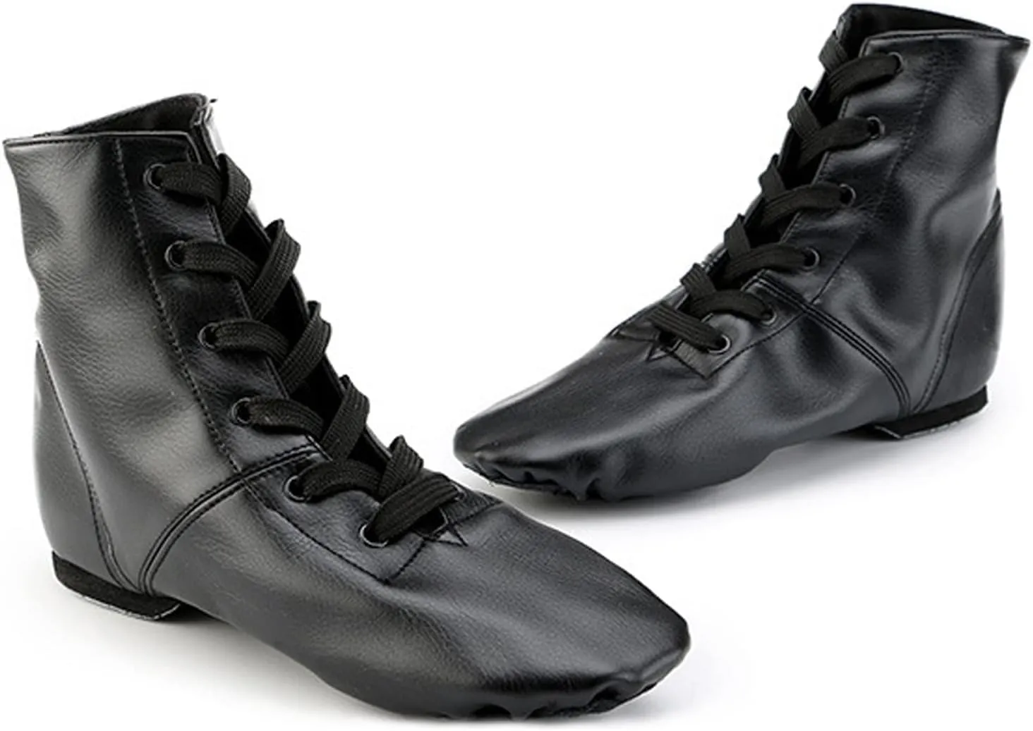 Toddler Kids Jazz Boots Split Sole Leather Dance Shoes for Girls Boys Practice Dancing Soft-Soled Ankle Boots