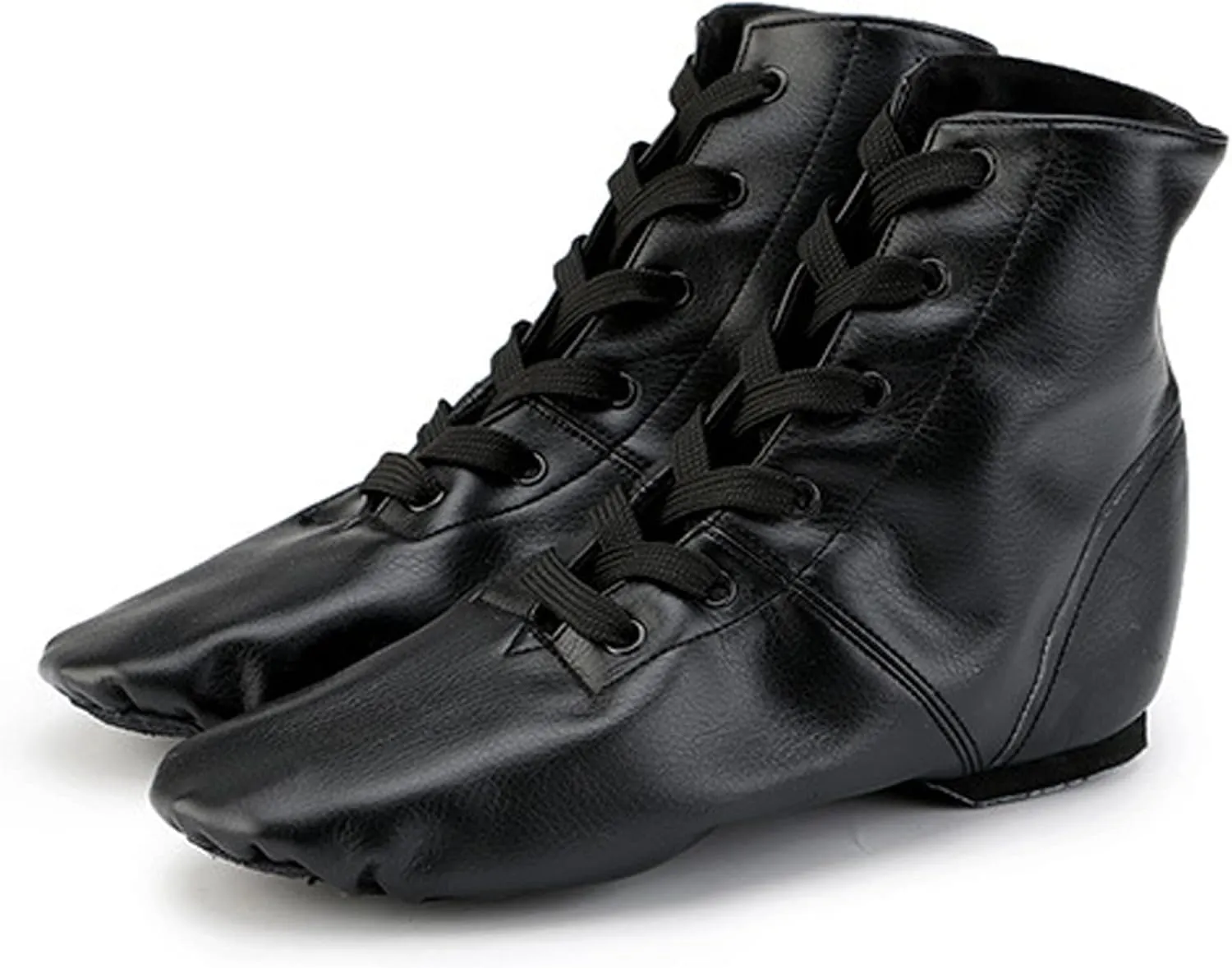 Toddler Kids Jazz Boots Split Sole Leather Dance Shoes for Girls Boys Practice Dancing Soft-Soled Ankle Boots