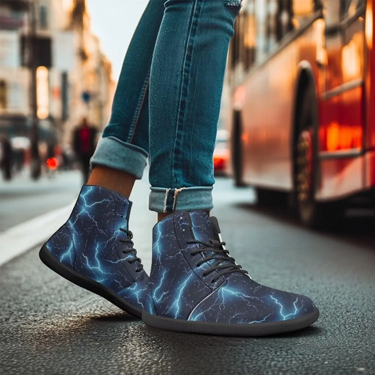 Unisex Womens Mens High Top Business Shoes Lace Up Running Athletic Sneakers Casual Walking Shoe