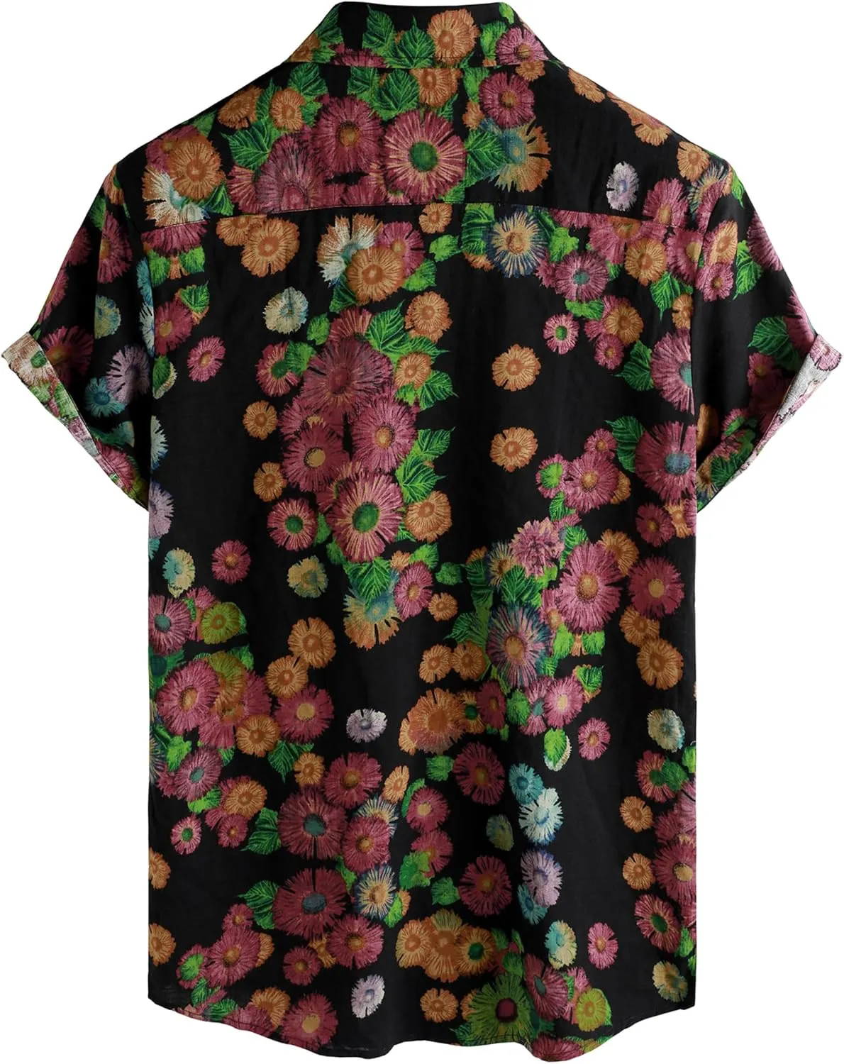 VATPAVE Mens Casual Hawaiian Floral Shirts Short Sleeve Button Down Tropical Shirts Beach Summer Shirts