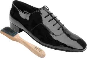 Very Fine Men's Salsa Ballroom Tango Latin Dance Shoes 917101 Bundle with Dance Shoe Wire Brush Heel 1"