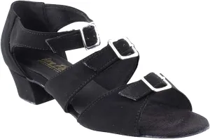 Very Fine Womens Ballroom Dance Shoes Party Salsa Practice Shoes Black Nubuck 1679EB Comfortable Dance Shoes 1.5" Heel 9 M US [Bundle of 5]
