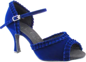 Very Fine Women's Ballroom Dance Shoes Tango Wedding Salsa Dance Shoes Blue Velvet Sera7001EB Comfortable Dance Shoes 2.5" Heel 5 M US [Bundle of 5]