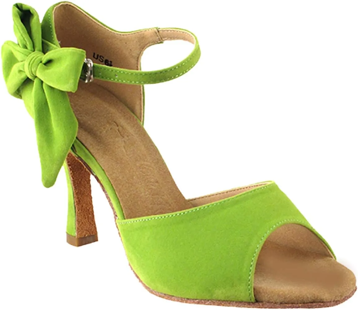 Very Fine Women's Ballroom Dance Shoes Tango Wedding Salsa Dance Shoes Ribbon Green Sera7010EB Comfortable Dance Shoes 2.5" Heel 5 M US [Bundle of 5]