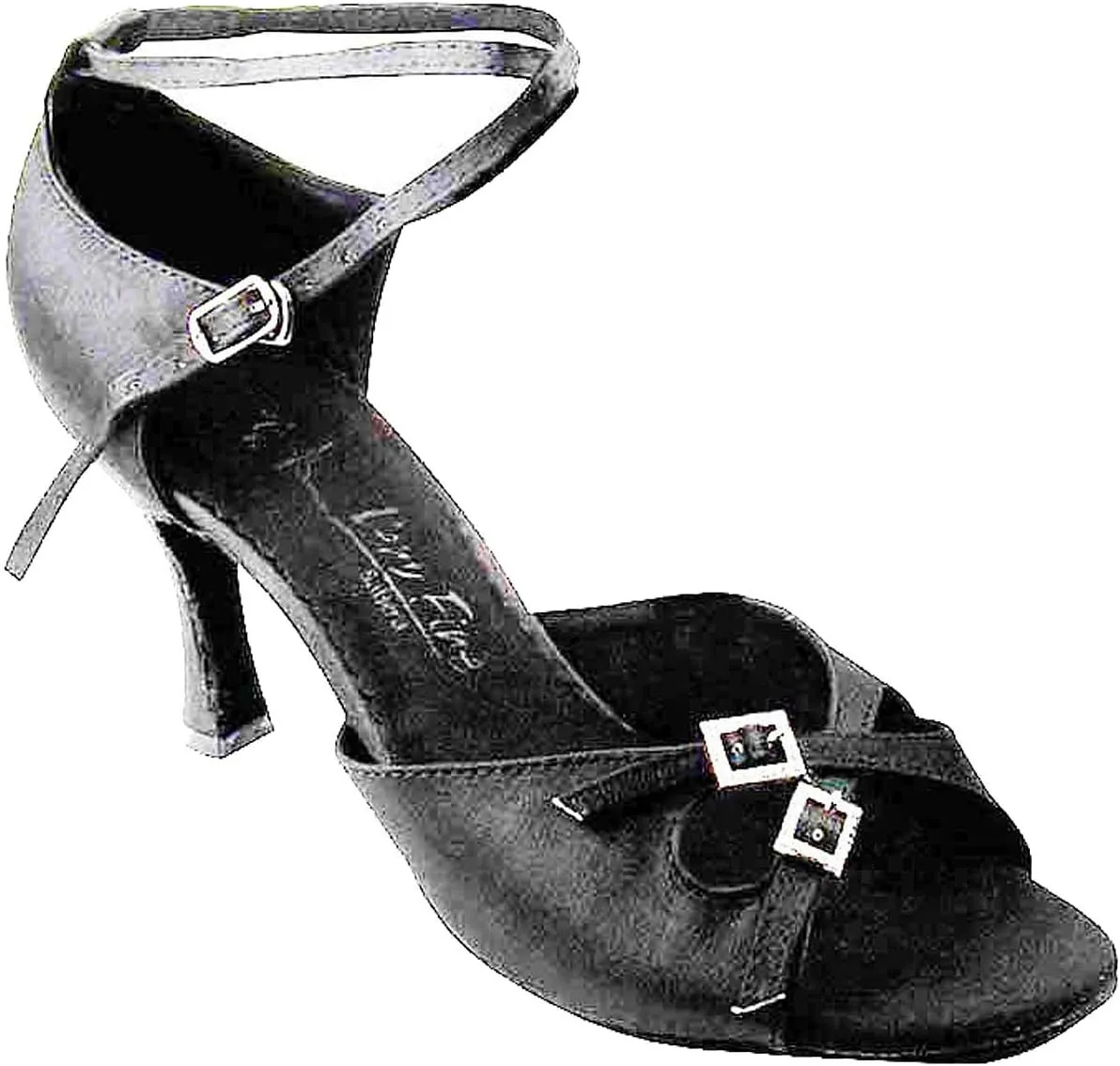 Very Fine Women's Ballroom Tango Wedding Party Salsa Dance Shoes Black Satin Sera 1153 Comfortable Dance Shoes 3" Heel 10 M US [Bundle of 4]