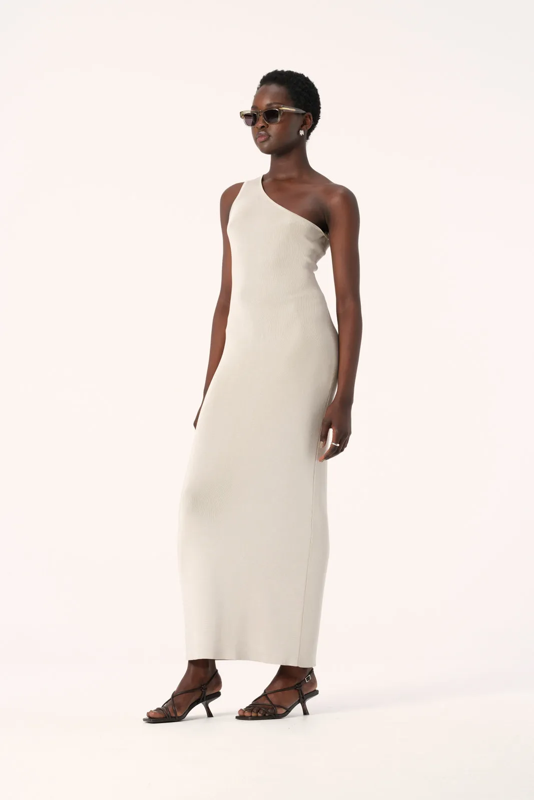 Vienna Knit Dress Champagne