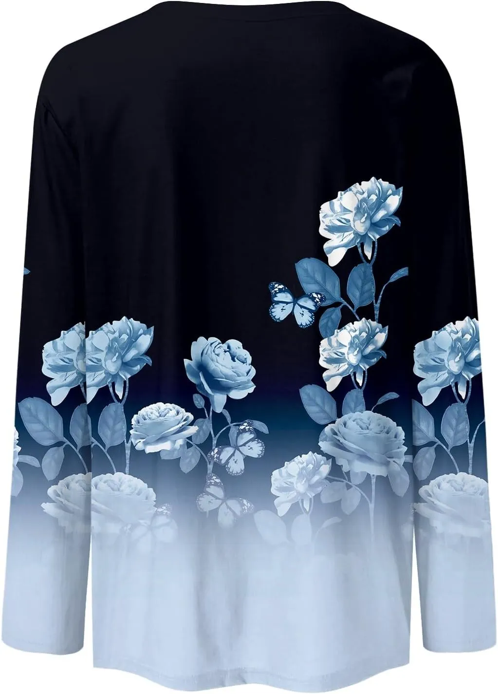 Vintage Tees for Women Women's Fashion Casual Round Neck Long Sleeve Printed T-Shirt Top