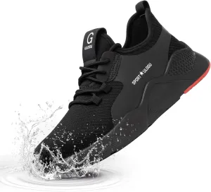 Waterproof Steel Toe Shoes for Men Women Work Shoes Lightweight Safety Sneakers Comfortable Puncture Proof Shoe Zapatos Punta de Acero para Hombres Black