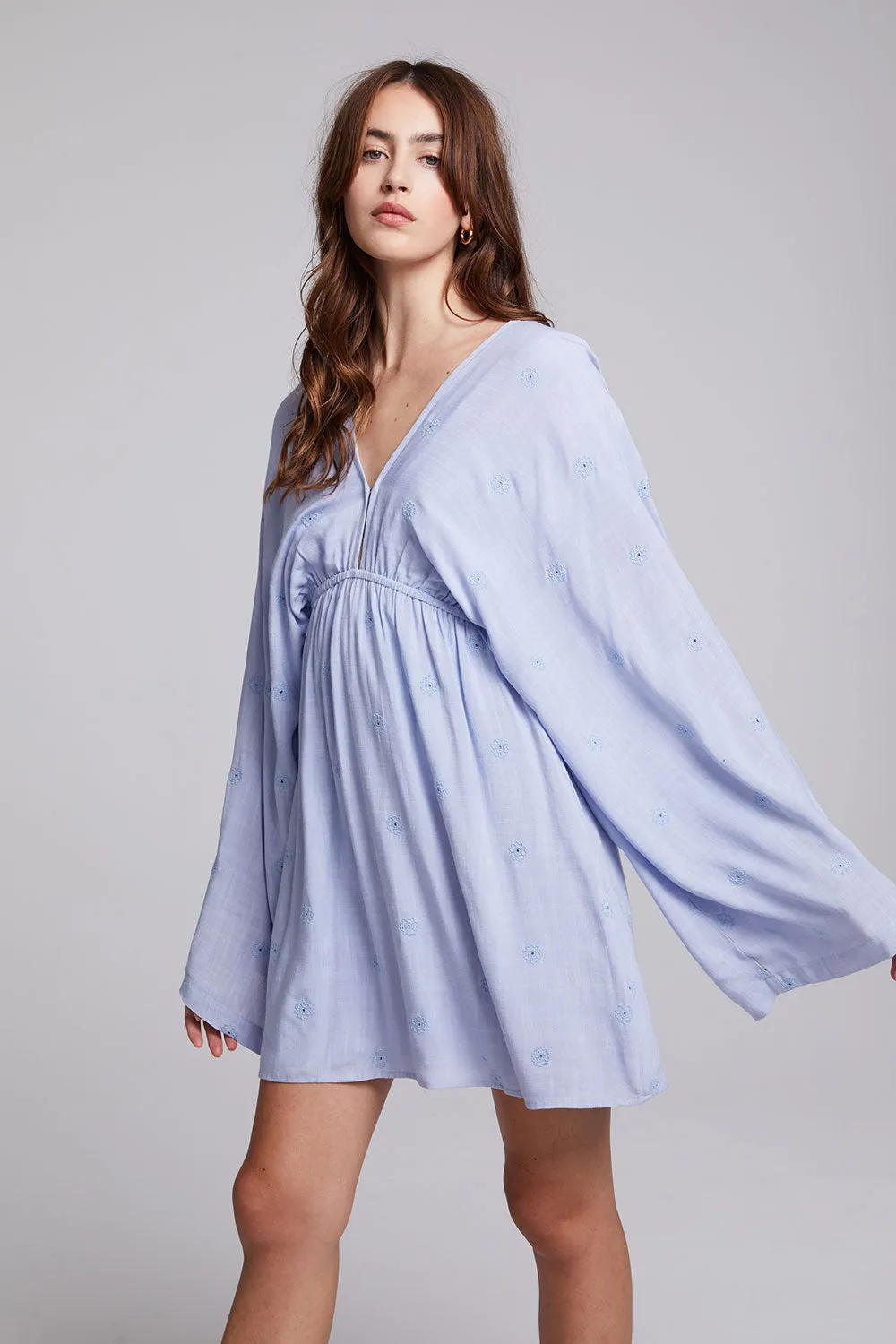 Waverly Faded Denim Blue Mini Dress