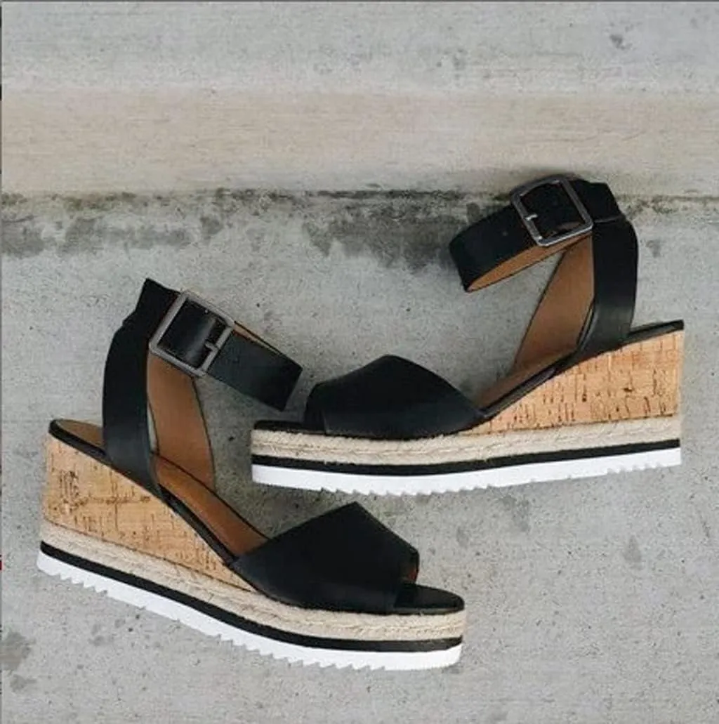 Wedge Sandals for Women 2024 Wedges Toe Platform Womens Sandals Ladies Roman Open Shoes Retro Fashion Women's sandals