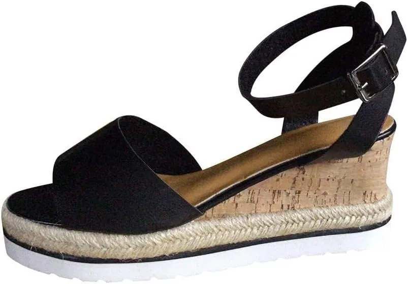 Wedge Sandals for Women 2024 Wedges Toe Platform Womens Sandals Ladies Roman Open Shoes Retro Fashion Women's sandals