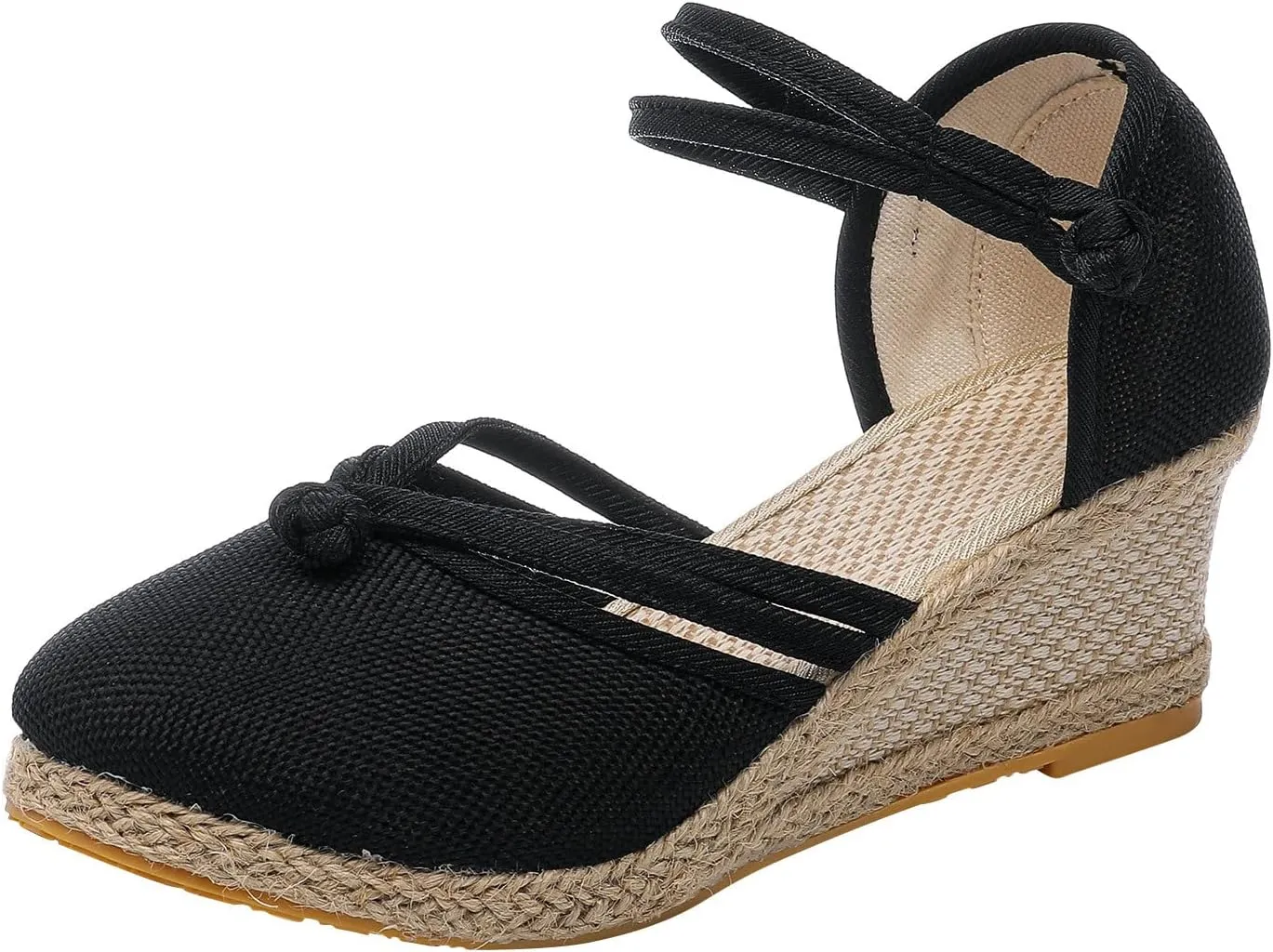 Wedge Sandals for Women 2024 Women Shoes Sandals Platform Wedge Sandals Fashion Versatile Braided Buckle Breathable