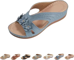 Wedge Sandals for Women Dressy Orthopedic Slip On Comfortable Slides Sandals Lightweight Memory Foam Platform Shoes