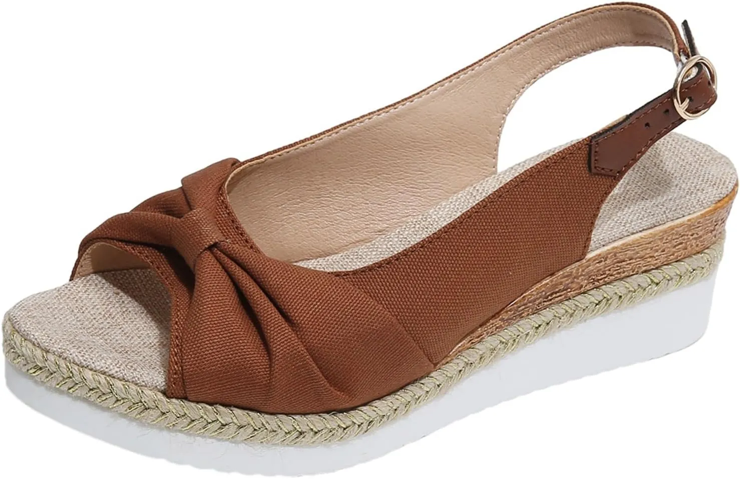 Wedges for Women Women's Platform Wedge Sandals Walking Summer Casual Sandal Arch Support Comfortable Slip on