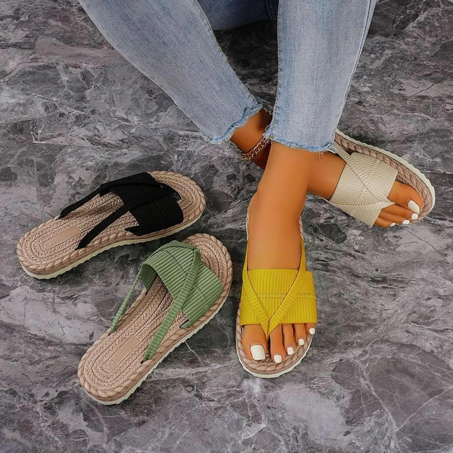 Wedges Shoes For Women Casual Sandals With Arch Support Comfortable Sandals Women Flip Flops Dressy Star