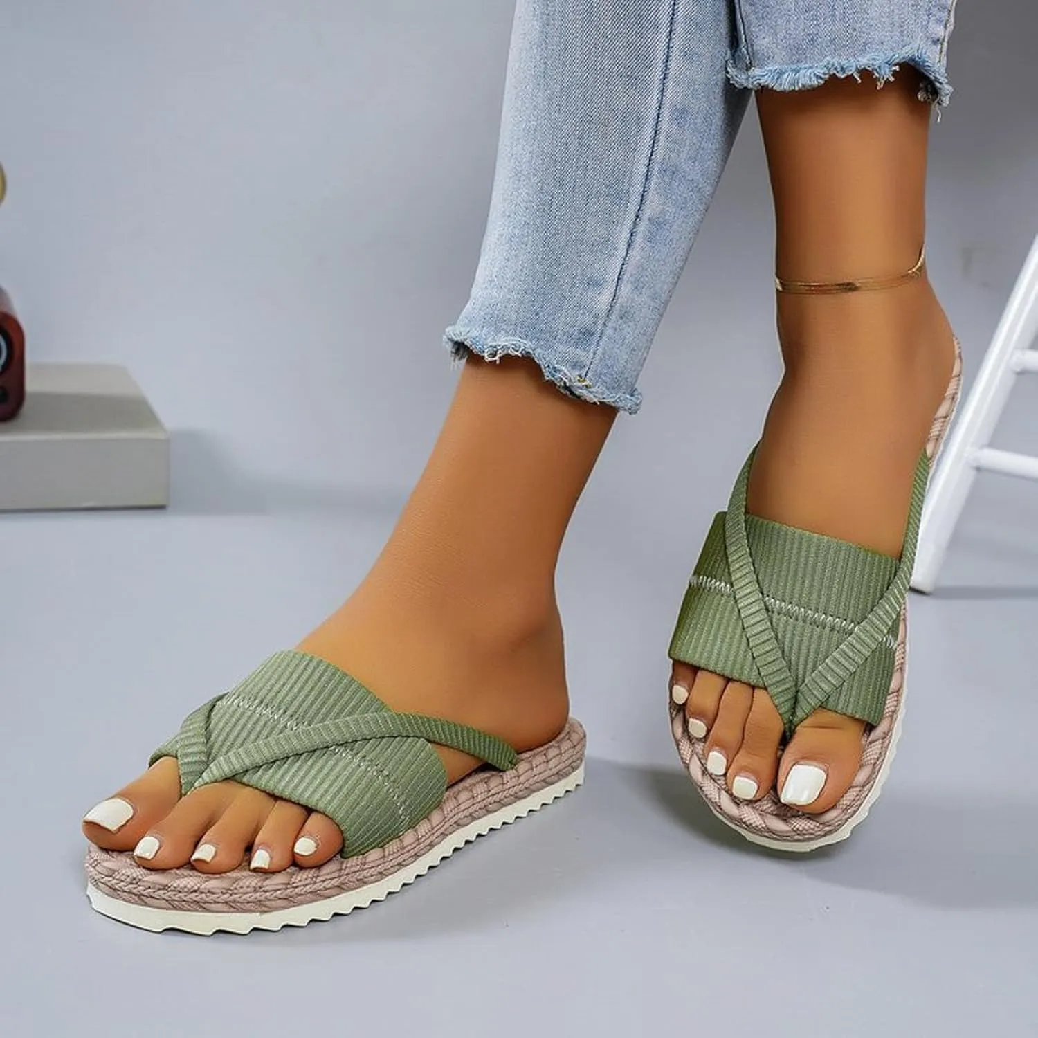 Wedges Shoes For Women Casual Sandals With Arch Support Comfortable Sandals Women Flip Flops Dressy Star