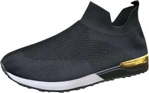 White Wide Width Casual Sneakers Women Cute Black Shoes for Women Womens Casual Shoes Slip On Loafers Silver Wedge Sneakers for Women Dressy Zapatos De Mujer CModos Bajos para Fiesta Cerrados