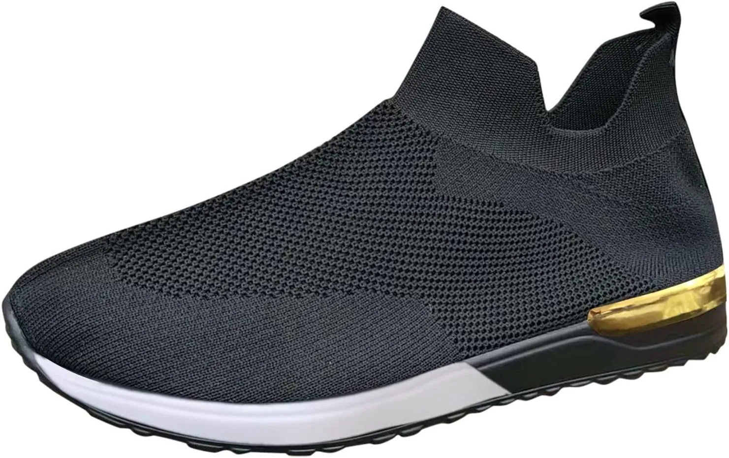 White Wide Width Casual Sneakers Women Cute Black Shoes for Women Womens Casual Shoes Slip On Loafers Silver Wedge Sneakers for Women Dressy Zapatos De Mujer CModos Bajos para Fiesta Cerrados